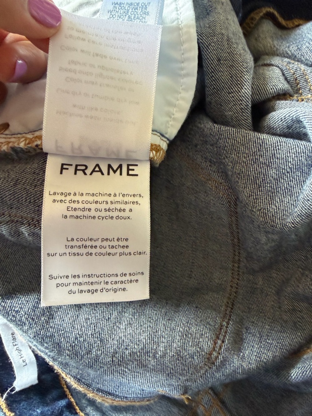 Frame Denim Dark Blue Flare Jeans - Picture 12 of 14